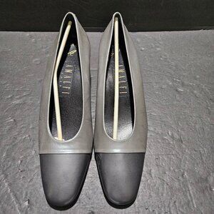 AMALFI ITALY GRAY / BLACK PUMPS, SIZE 7